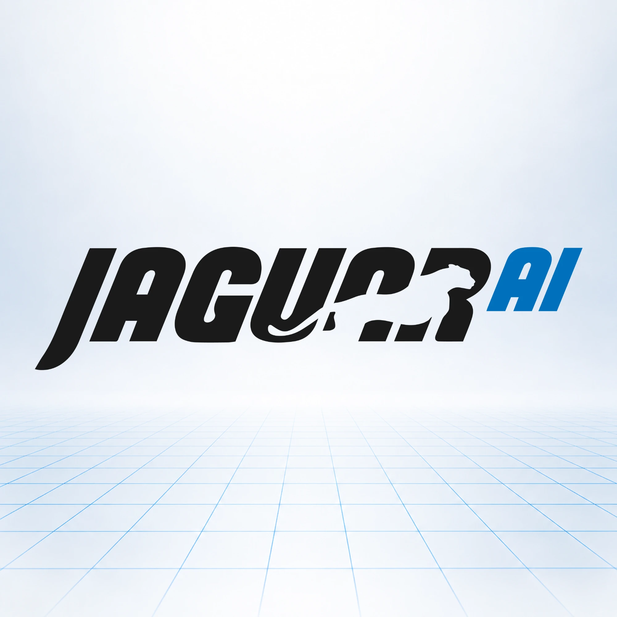 The Jaguar AI wordmark, a prowling cat cut out of its final letters