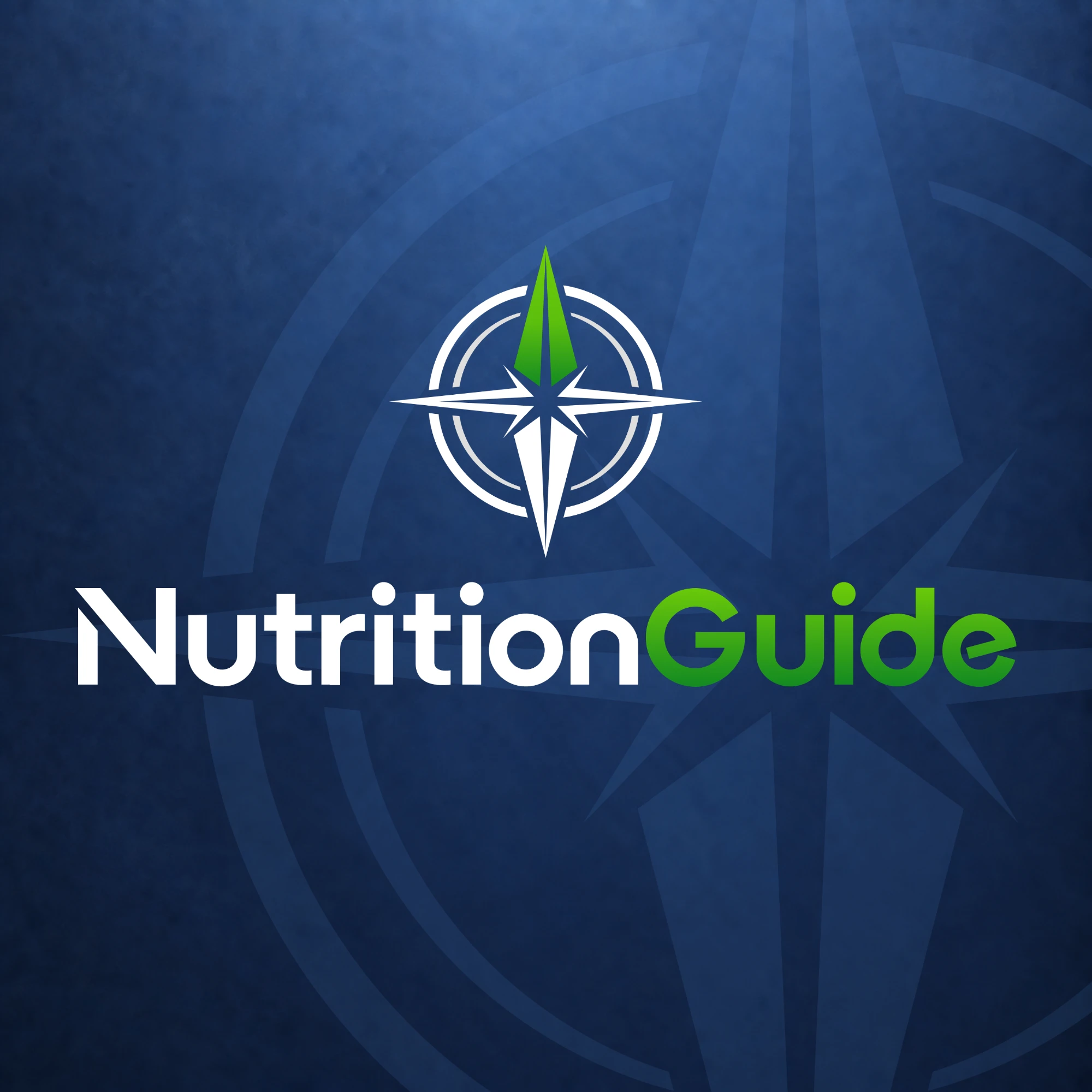 The NutritionGuide mark: a compass rose with a green needle, above the wordmark